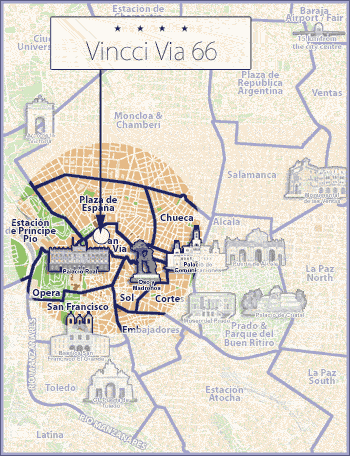Hotels Madrid, Mapa